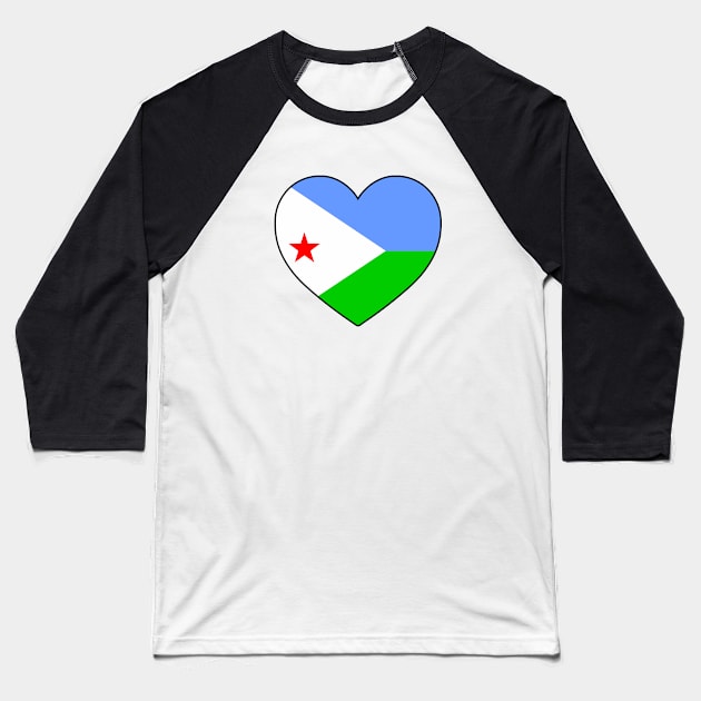 Heart - Djibouti _092 Baseball T-Shirt by Tridaak